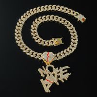 Hip Hop Geometrisch Legierung Strass Überzug Inlay Strasssteine Unisex Halskette Mit Anhänger main image 6