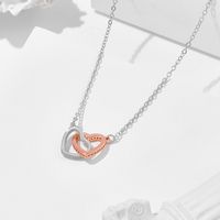 Wholesale Simple Style Heart Shape Sterling Silver Zircon Pendant Necklace main image 5
