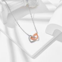 Wholesale Simple Style Heart Shape Sterling Silver Zircon Pendant Necklace main image 2