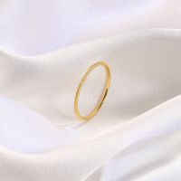 Simple Style Solid Color Titanium Steel Plating Rings sku image 1