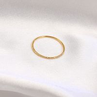 Simple Style Solid Color Titanium Steel Plating Rings main image 4