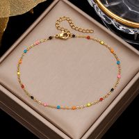 Simple Style Solid Color Stainless Steel Women's Anklet main image 1