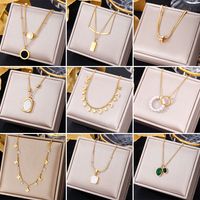 Elegant Letter Dreamcatcher Heart Shape Stainless Steel Plating Inlay Artificial Pearls Zircon Pendant Necklace main image 4