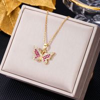 Elegant Letter Dreamcatcher Heart Shape Stainless Steel Plating Inlay Artificial Pearls Zircon Pendant Necklace sku image 7