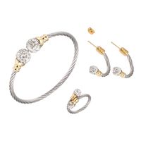 Streetwear Star Stainless Steel Inlay Artificial Gemstones Rings Bracelets Earrings main image 5