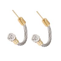Streetwear Star Stainless Steel Inlay Artificial Gemstones Rings Bracelets Earrings sku image 8