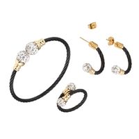 Streetwear Star Stainless Steel Inlay Artificial Gemstones Rings Bracelets Earrings main image 3