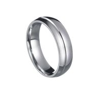 Simple Style Geometric Titanium Steel Plating Inlay Zircon Rings main image 3