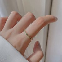 Großhandel Einfacher Stil Einfarbig Sterling Silber Künstlicher Diamant Offener Ring main image 4