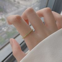 Wholesale Simple Style Solid Color Sterling Silver Artificial Diamond Open Ring main image 5