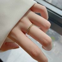 Wholesale Simple Style Solid Color Sterling Silver Artificial Diamond Open Ring main image 2