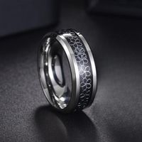 Simple Style Flower Titanium Steel Plating Men's Rings sku image 9