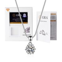 Elegant Einfacher Stil Herzform Krone Sterling Silber Überzug Inlay Moissanit Halskette Mit Anhänger main image 1