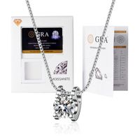Elegant Einfacher Stil Herzform Krone Sterling Silber Überzug Inlay Moissanit Halskette Mit Anhänger main image 3