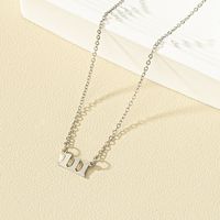 Simple Style Number Alloy Plating Metal Gold Plated Women's Pendant Necklace sku image 1