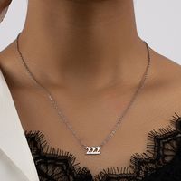 Simple Style Number Alloy Plating Metal Gold Plated Women's Pendant Necklace main image 4