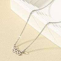 Simple Style Number Alloy Plating Metal Gold Plated Women's Pendant Necklace sku image 5