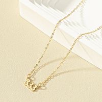 Simple Style Number Alloy Plating Metal Gold Plated Women's Pendant Necklace sku image 11
