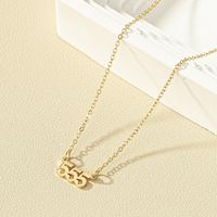 Simple Style Number Alloy Plating Metal Gold Plated Women's Pendant Necklace sku image 13