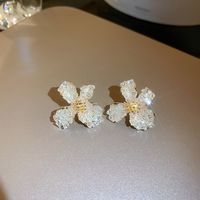 1 Pair Simple Style Flower Inlay Copper Zircon Ear Studs sku image 21