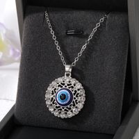 Wholesale Jewelry Simple Style Classic Style Round Alloy Pendant Necklace sku image 4