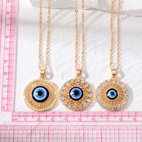 Wholesale Jewelry Simple Style Classic Style Round Alloy Pendant Necklace main image 6