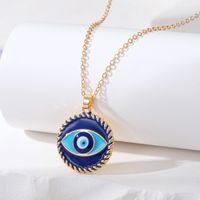 Wholesale Jewelry Simple Style Devil's Eye Alloy Pendant Necklace sku image 1