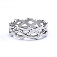 Simple Style Solid Color 304 Stainless Steel Asymmetrical Unisex Rings sku image 2
