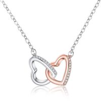 Mama Heart Shape Alloy Copper Zircon Necklace In Bulk main image 4