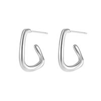 1 Pair Retro U Shape Titanium Steel Plating Ear Studs main image 2