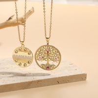 Lady Letter Copper 14k Gold Plated Zircon Pendant Necklace In Bulk main image 6