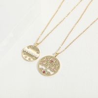 Lady Letter Copper 14k Gold Plated Zircon Pendant Necklace In Bulk main image 2