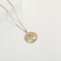 Lady Letter Copper 14k Gold Plated Zircon Pendant Necklace In Bulk main image 5