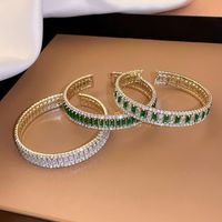 Elegant Glam Square Metal Inlay Artificial Gemstones Women's Bracelets Bangle main image 1