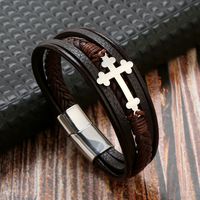 Hip Hop Cruzar Acero Inoxidable Hombres Pulsera main image 9