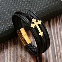 Hip-Hop Cross Stainless Steel Men's Bracelets main image 6