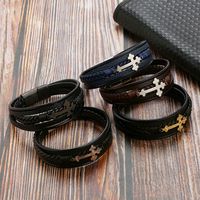 Hip Hop Cruzar Acero Inoxidable Hombres Pulsera main image 2