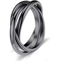 Casual Simple Style Solid Color Titanium Steel Polishing Plating Rings main image 5