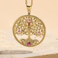 Lady Letter Copper 14k Gold Plated Zircon Pendant Necklace In Bulk sku image 2