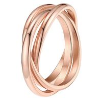 Casual Simple Style Solid Color Titanium Steel Polishing Plating Rings main image 4