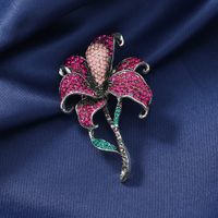 Simple Style Flower Alloy Inlay Rhinestones Women's Brooches sku image 2