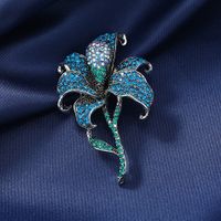Simple Style Flower Alloy Inlay Rhinestones Women's Brooches main image 6
