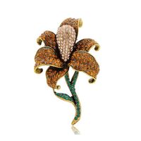 Simple Style Flower Alloy Inlay Rhinestones Women's Brooches main image 4