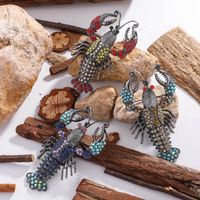 Retro Lobster Alloy Inlay Rhinestones Unisex Brooches main image 2