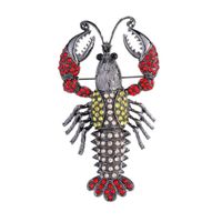 Retro Lobster Alloy Inlay Rhinestones Unisex Brooches main image 6