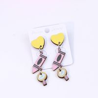 Cute Heart Shape Pencil Arylic Women's Drop Earrings main image 4