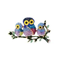 Rétro Hibou Alliage Incruster Strass Unisexe Broches main image 5