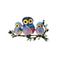 Retro Owl Alloy Inlay Rhinestones Unisex Brooches main image 5