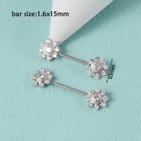 1 Pair Simple Style Moon Stainless Steel Polishing Inlay Zircon Nipple Ring Adhesive Nail sku image 15