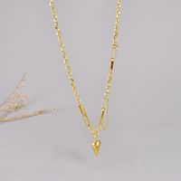 Elegant Heart Shape Titanium Steel Plating Gold Plated Pendant Necklace main image 5